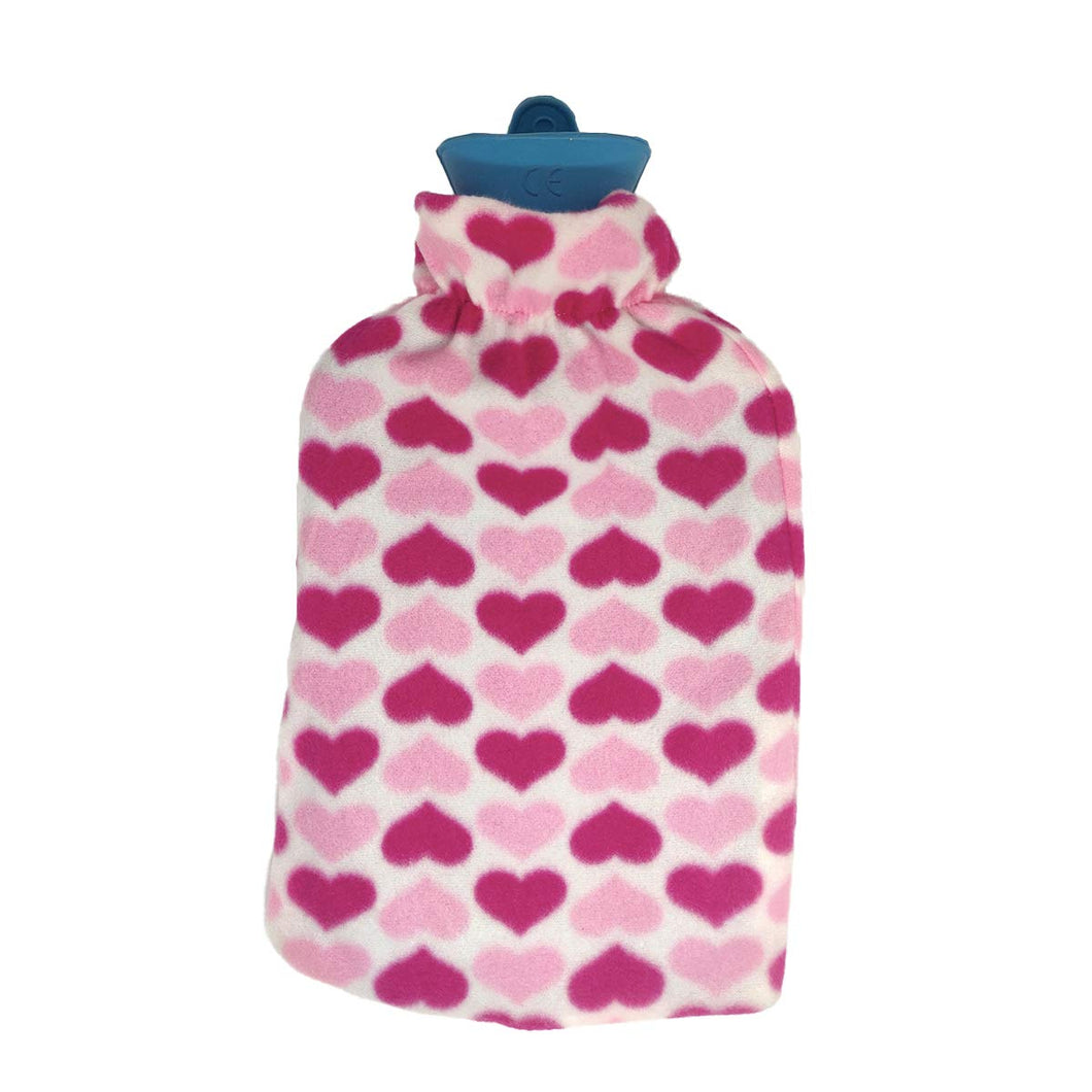 Hot Water Bottle/Bag - Non-Electrical for Pain Relief (2 Litre - Blue with cover) (Cover color May Vary)