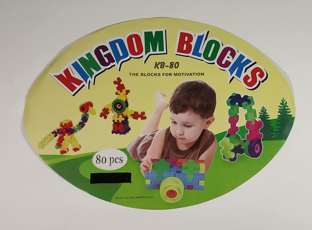 Block Construction Game 80 Pieces KB80 for Kids