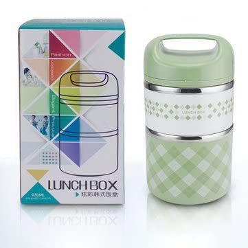 2 Layers Portable Insulation Lunch Box Stainless Steel
