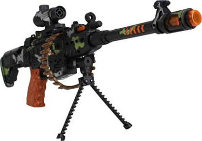 Machine Gun high Toy Set with Flash Light & Sound Effects- Multi Color