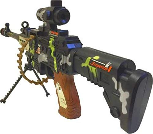 Machine Gun high Toy Set with Flash Light & Sound Effects- Multi Color