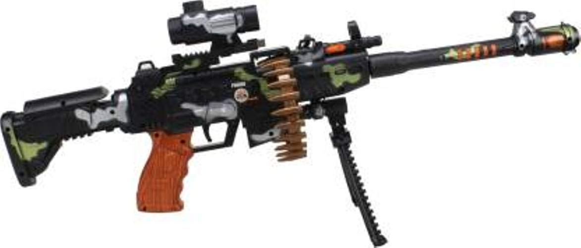 Machine Gun high Toy Set with Flash Light & Sound Effects- Multi Color