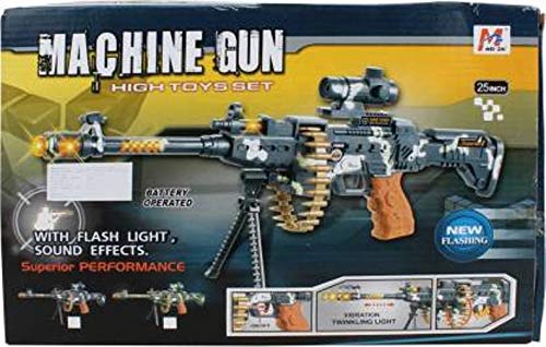 Machine Gun high Toy Set with Flash Light & Sound Effects- Multi Color