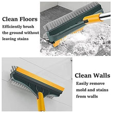 Load image into Gallery viewer, Bathroom Cleaning Brush with Wiper Upgraded 3 in 1 Tiles Cleaning Brush Bathroom Brush with Long Handle 180° Rotate Bathroom Floor Cleaning Brush Bathroom Cleaning Accessories
