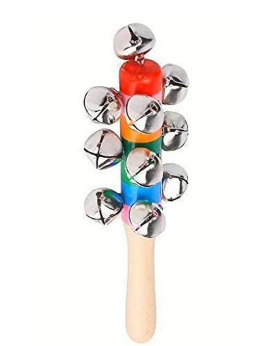 Wooden Rattle With Gungroos Bell