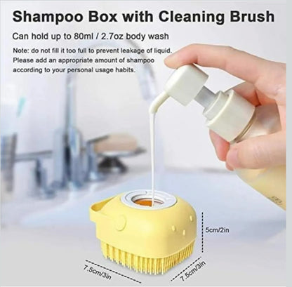 Body Scrubber with Soap Dispenser Brush, Silicone Exfoliating Brushes, Soft Body Exfoliator, Bath Loofah for Babies, Kids, Women, Men and Pets - Pack