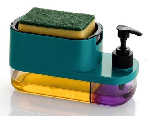 3 in 1 Soap Pump Dispenser Dish Soap Liquid Dispenser Sponge Holder Dish Soap Pump Dispenser