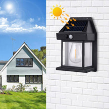 Load image into Gallery viewer, Solar Tungsten Wall Light 2023 New Wireless Dusk to Dawn Motion Sensor LED Wall Sconce IP65 Waterproofs Solar Securitys Light Exterior Wall Mount Lighting for Patio Yard Battery Lights with
