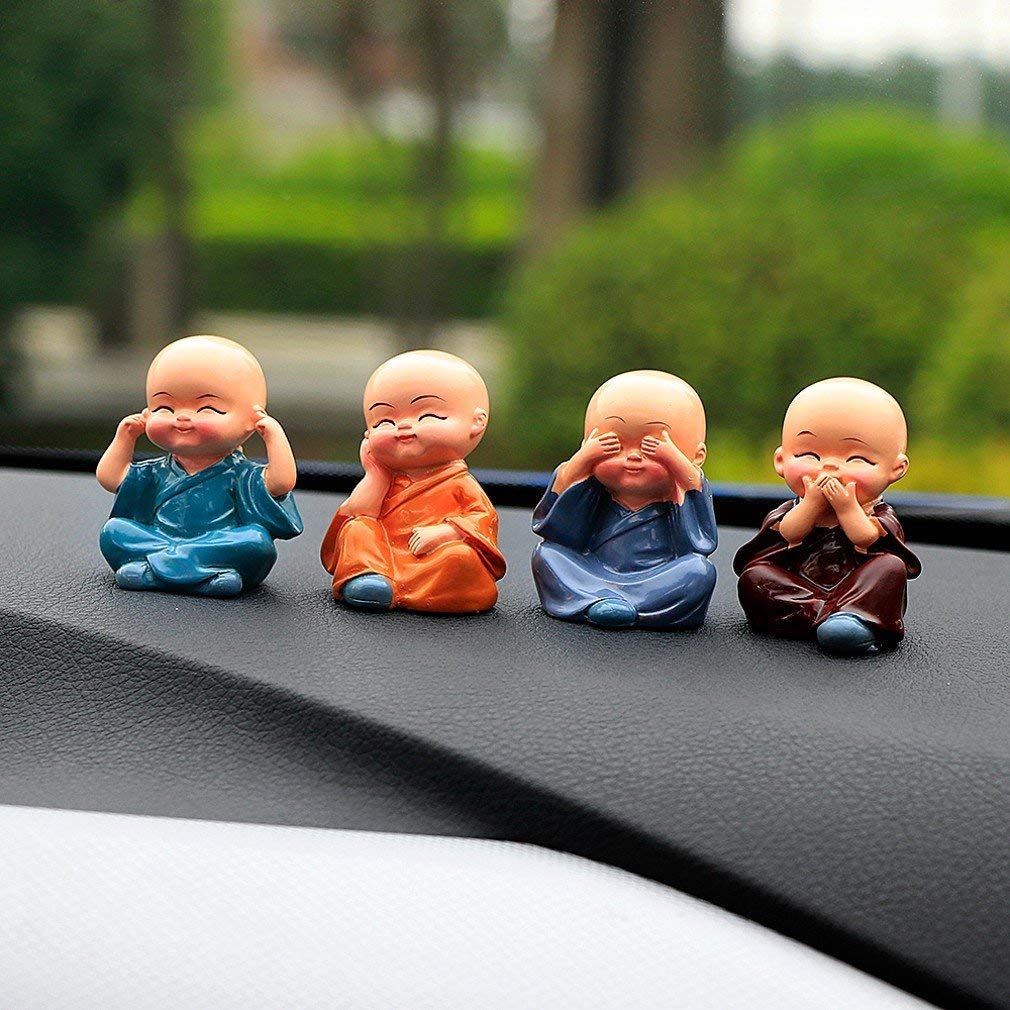 4 Pcs Monk Car Decoration