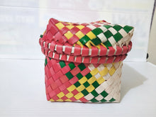Load image into Gallery viewer, Palm Leaf Utility Basket with Lid (Single) - Multicoloured

