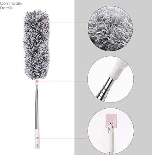 Flexible Duster For Fan Cleaning Mop With Long Rod