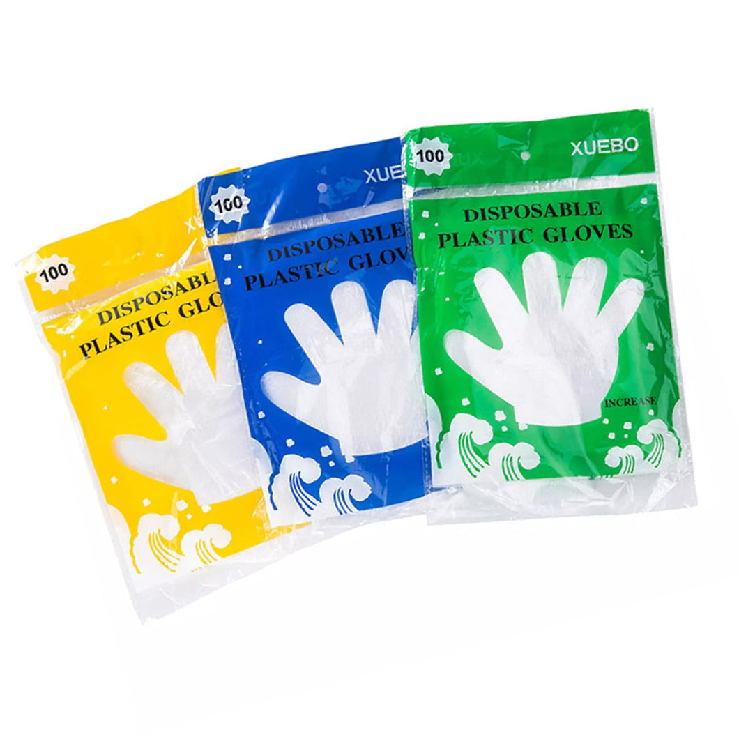 Disposable Plastic Gloves Pack of 100 Pcs