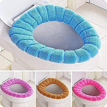 Load image into Gallery viewer, Washable Soft Warmer Toilet Seat Cover (Random Color)
