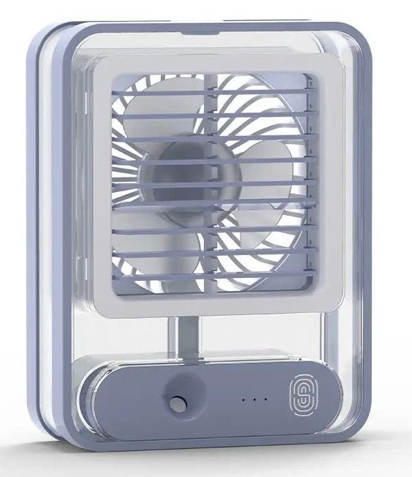 Mini Portable air cooler/Desk Fan with Mist Spray with LED Night Light