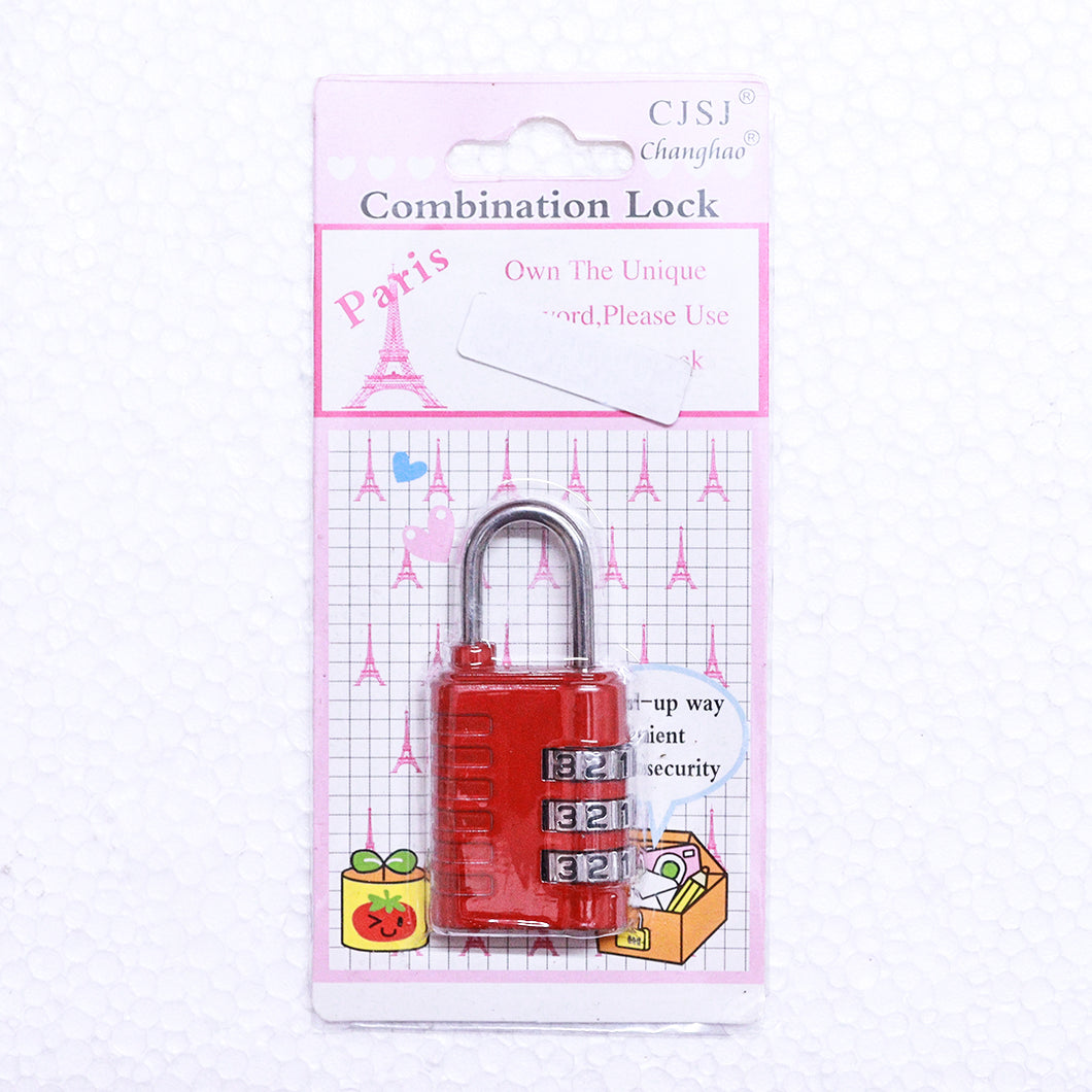 Premium Quality Combination Lock - Random Colors
