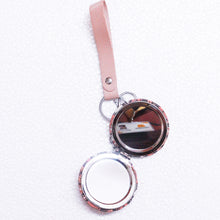 Load image into Gallery viewer, Cute Small Pocket Double Side Mirror with Keychain Hanging
