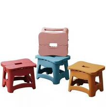 Load image into Gallery viewer, High Quality Small Size Plastic Foldable Stool - Random Colors
