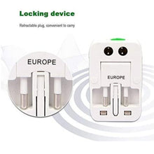 Load image into Gallery viewer, Universal Travel Adapter Worldwide Travel Adapter with Built in Dual USB Charger Ports 
