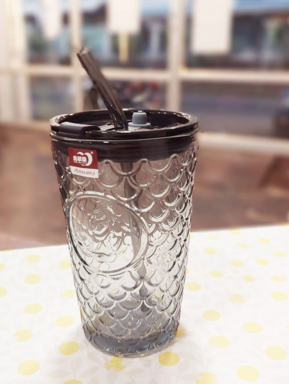 Glass Tumbler with Silicone Straw and Lid
