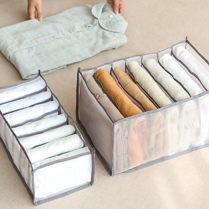 7 Compartment Transparent Clothes Storage Organiser