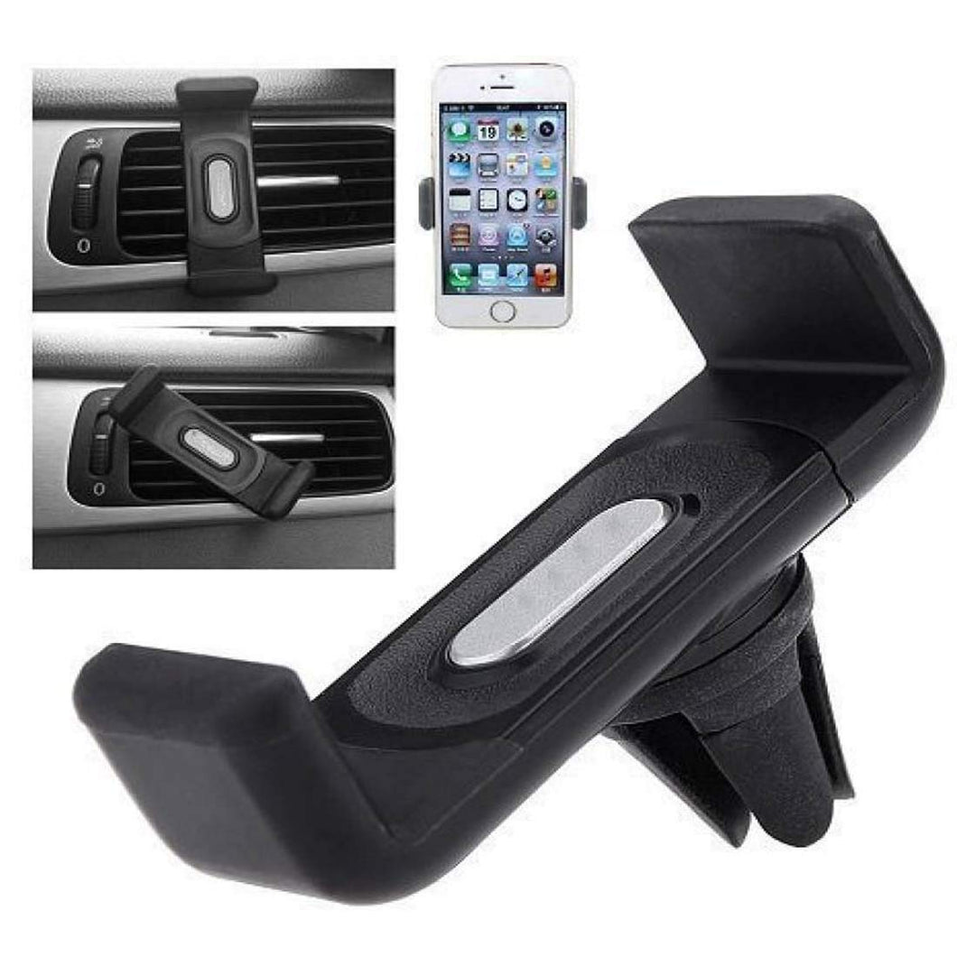 Car AC Vent Universal Dashboard Mobile Holder with 360 Rotating Mount for Better Navigation and Performing Smartphone Tasks (Black)