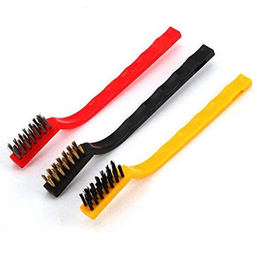 Buy TENEZA Mini Plastic Gas Cleaning Tool Kit Wire Brush Set Brass Nylon  Stainless Steel Bristles Household Cleaning Brush for Gas Stove Burner Car  Kitchen Tiles Tap Cleaning Tool (Pack of 6