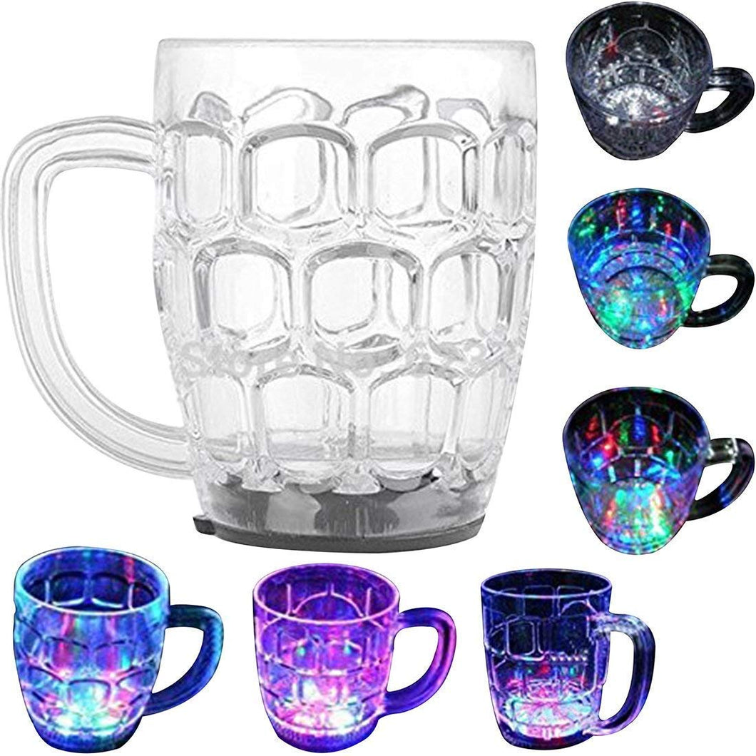 Light Changing led Mug, Magic Mug, Sparkling LED Light, 7 Rainbow Color , 250 ml Transparent (Pack of 1)