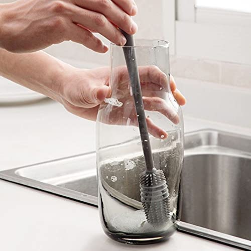 Long Bottle Cleaning Brush for Washing Water Bottle, Narrow Neck Containers, Hydro Flask, Vacuum Sports Bottle, Vase and Glassware