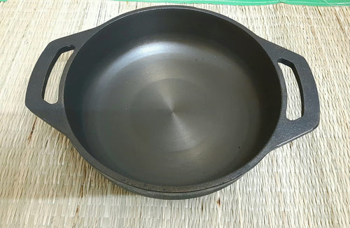 Cast Iron Appam Pan smooth Dia 10 inch Pre-seasoned
