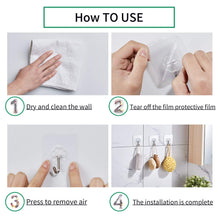 Load image into Gallery viewer, Transparent Strong Self Adhesive Door Wall Hangers Hooks Suction Waterproof Flower Plastic Strong Rack Sticky Sucker Heavy Load Rack Cup Sucker for Kitchen and Bathroom (10)
