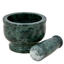 Load image into Gallery viewer, Green Marble Imam Dasta/Mortar and Pestle Set/Ohkli Musal/Kharal/Idi Kallu/Khal Musal/Khalbatta/Spice Grinder-2.8 Inches Marble Masher
