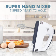 Load image into Gallery viewer, Hand Mixer Electric Whisk, Includes Chrome Beaters, Dough Hooks, 5 Speeds, (Peak Power 250 W)
