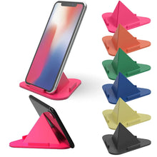 Load image into Gallery viewer, Portable Three-Sided Triangle Desktop Stand Mobile Phone Pyramid Shape Holder Desktop Stand (Multi Color) (2 Pc)

