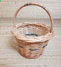 Load image into Gallery viewer, Fruits Vegetable Cane Basket Bamboo Fruit &amp; Vegetable Basket ALSO USE FOR DECORATION WITH FLOWER
