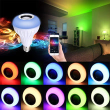 Load image into Gallery viewer, LED RGB Bulb with Bluetooth Speaker Music Remote, 1 Bulb, 1 Remote Control, User Manual - Multicolor
