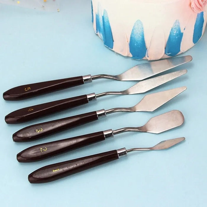 5 Pcs Oil Painting Knives/5 Pcs Stainless Steel Artists Palette Knife Knives Set Thin and Flexible for Oil Painting, Acrylic Mixing etc.