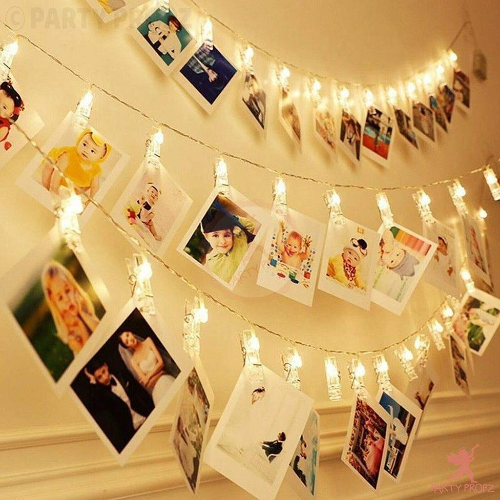 Photo Wall Light Clip 16 Led Light String With Plug