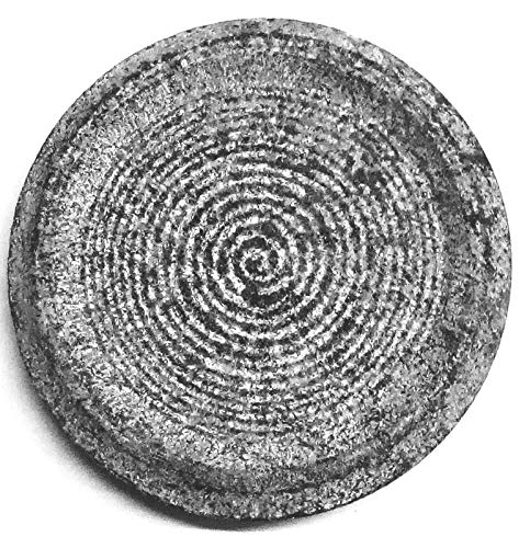 Traditional Sandalwood Turmeric Grinding/Rubbing Stone/Circle- Stoneware, off-white