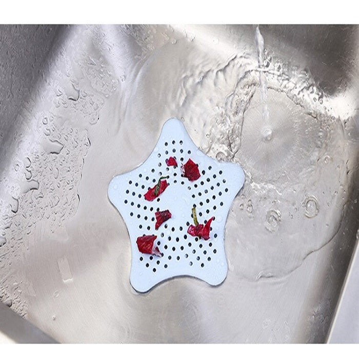 Silicone Star Shaped Sink Filter Bathroom Hair Catcher Drain Strainers For  Basin