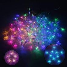 Load image into Gallery viewer, 5 Big 5 Small Led String Star Light (Multicolor)/LED Curtain String Lights with Stars and  LED and 8 Modes Lights (Multicolor)

