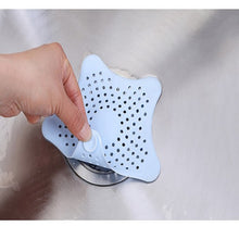 Load image into Gallery viewer, Silicone Star Shaped Sink Filter Bathroom Hair Catcher, Drain Strainers Cover Trap for Basin (Random Color, Standard)
