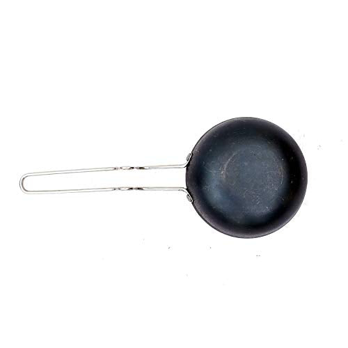 Iron Tadka Pan/Fry Pan with Steel Handle for Kitchen