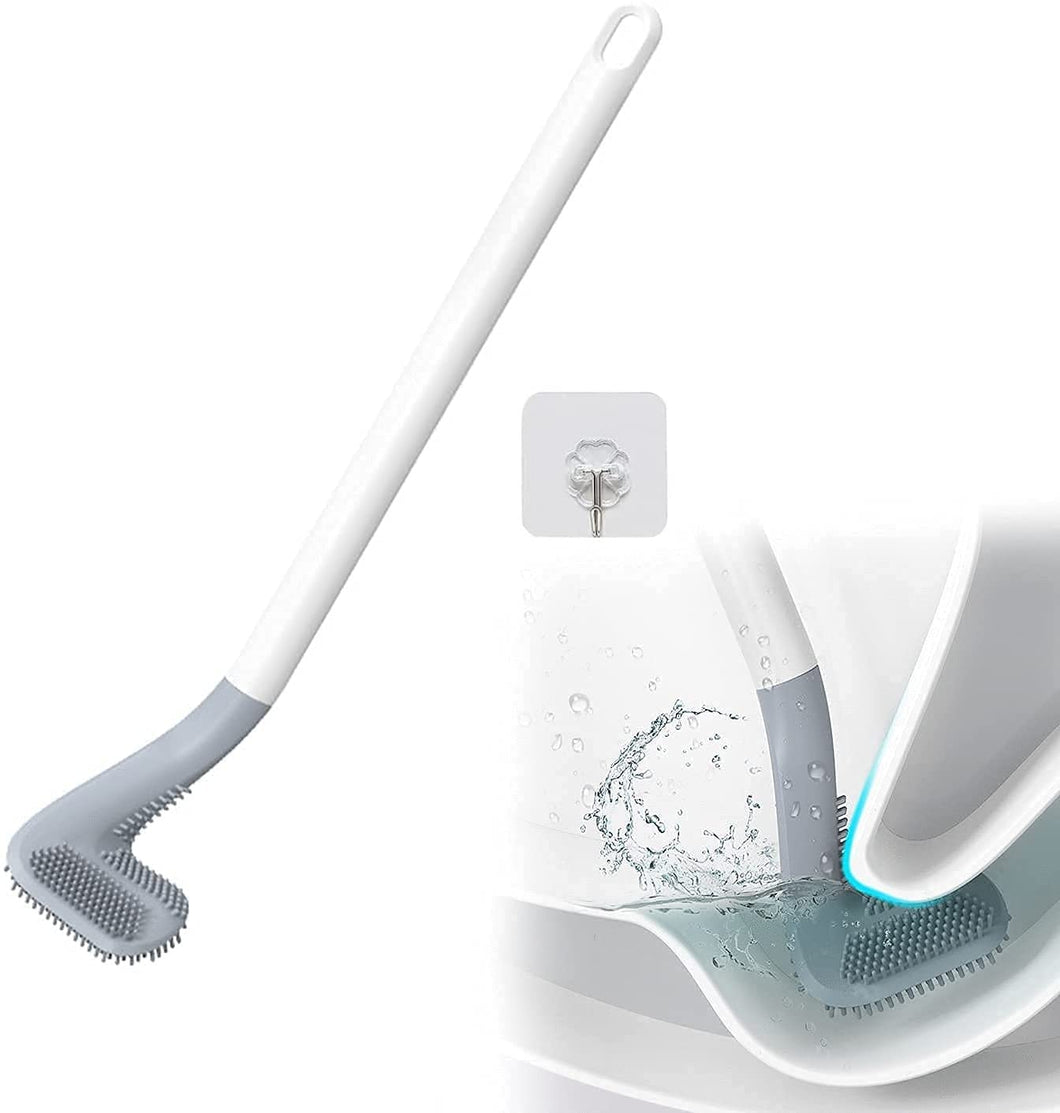Golf Shape Toilet Brush Cleaner with Hanger Hook, Toilet Bowl Cleaner Brush, No-Slip Long Handle Soft Silico