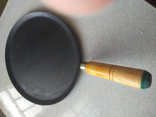 Load image into Gallery viewer, Iron tawa with Wooden Handle(9 inches) and Iron dosa Turner - 2 Items
