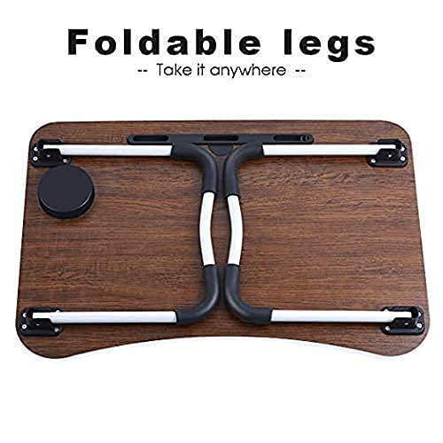 Study Table Laptop Table Foldable Solid Wooden, with Cup & Pen Holder for Girls Boys Kids Children Used for Reading, Study, Homework for Students