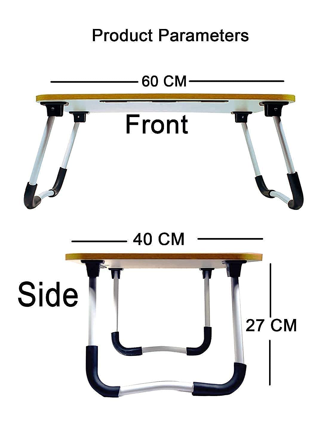 Study Table Laptop Table Foldable Solid Wooden, with Cup & Pen Holder for Girls Boys Kids Children Used for Reading, Study, Homework for Students